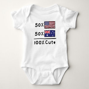 50% Amerikaans 50% Australische 100% Cute Australi Romper