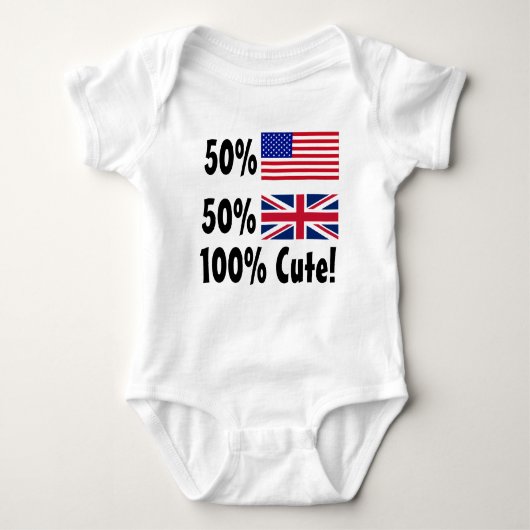 50% Amerikaans 50% Brits 100% geluid Romper (Voorkant)