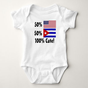 50% Amerikaans 50% Cubaan 100% klap Romper