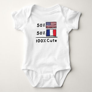 50% Amerikaans 50% Frans 100% kletsen de Vlaggen v Romper