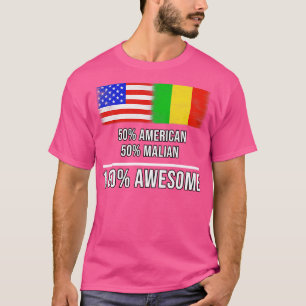 50 Amerikaans 50 Malinees 100 Geweldige Cadeau voo T-shirt