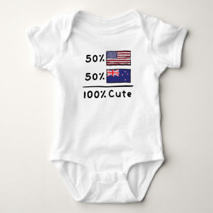 50% Amerikaans 50% Nieuw-Zeeland 100% Nieuw-Zeelan Romper