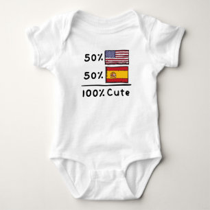 50% Amerikaans 50% Spaans 100% Schuif Spanje Veren Romper