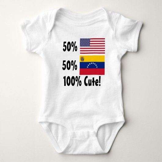 50% Amerikaans 50% Venezolaans 100% klap Romper (Voorkant)