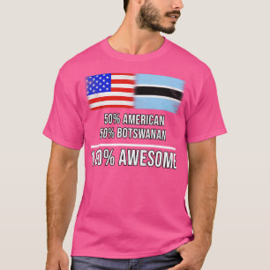 50 Amerikaanse 50 Botswanan 100 Geweldige cadeau v T-shirt