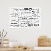 50 Amerikaanse Best Golf Courses Poster (Keuken)