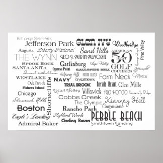 50 Amerikaanse Best Golf Courses Poster