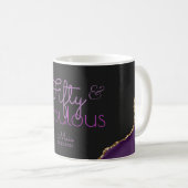 50 and Fabulous 50th Birthday Agate Mug (Devant droit)