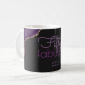 50 and Fabulous 50th Birthday Agate Mug (Devant gauche)
