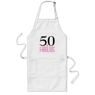 50 and Fabulous 50th Birthday Gift Apron Lang Schort