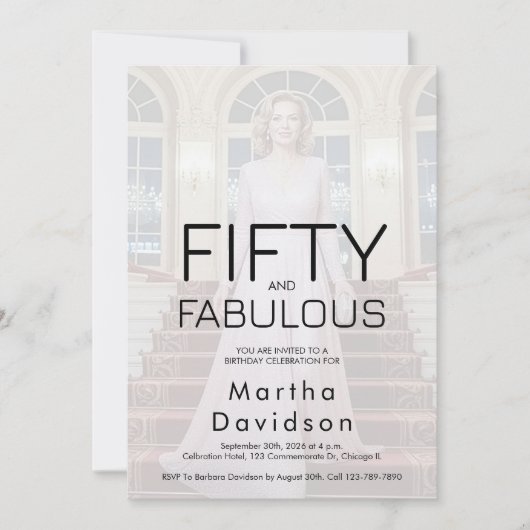 50 and Fabulous | 50th Birthday Invitation (Devant)