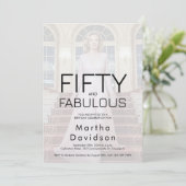 50 and Fabulous | 50th Birthday Invitation (Debout devant)