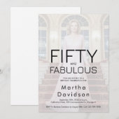 50 and Fabulous | 50th Birthday Invitation (Devant / Derrière)
