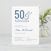 50 and Fabulous 50th Birthday Invitation (Debout devant)