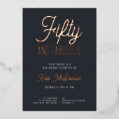 50 and Fabulous 50th Birthday Invitation (Recto)