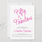 50 and Fabulous | 50th Birthday Invitation (Devant)