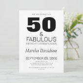 50 and Fabulous | 50th Birthday Invitation (Debout devant)