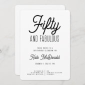 50 and Fabulous 50th Birthday Invitation (Devant / Derrière)