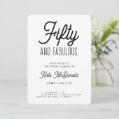 50 and Fabulous 50th Birthday Invitation (Debout devant)