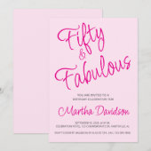 50 and Fabulous 50th Birthday Invitation (Devant / Derrière)