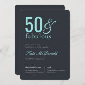 50 and Fabulous 50th Birthday Invitation (Devant / Derrière)