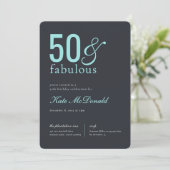 50 and Fabulous 50th Birthday Invitation (Debout devant)