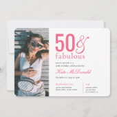 50 and Fabulous 50th Birthday Invitation (Devant)