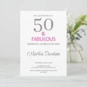 50 and Fabulous | 50th Birthday Invitation (Debout devant)