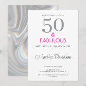 50 and Fabulous | 50th Birthday Invitation (Devant / Derrière)