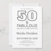 50 and Fabulous | 50th Birthday Invitation (Devant)