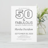 50 and Fabulous | 50th Birthday Invitation (Debout devant)