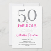 50 and Fabulous | 50th Birthday Invitation (Devant)
