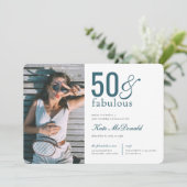50 and Fabulous 50th Birthday Invitation (Debout devant)