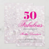 50 and Fabulous | 50th Birthday Invitation (Devant / Derrière)
