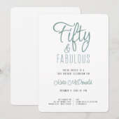 50 and Fabulous 50th Birthday Invitation (Devant / Derrière)
