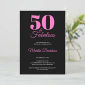 50 and Fabulous 50th Birthday Party invitation (Debout devant)