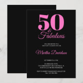 50 and Fabulous 50th Birthday Party invitation (Devant / Derrière)