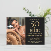 50 and Fabulous | 50th Birthday Party Invitation (Debout devant)