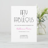 50 and Fabulous | 50th Birthday Party Invitation (Debout devant)