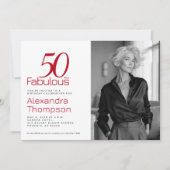 50 and Fabulous | 50th Birthday Party Invitation (Devant)