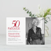 50 and Fabulous | 50th Birthday Party Invitation (Debout devant)