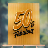 50 and Fabulous Acrylic Sign (Neutre)