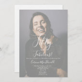 50 and Fabulous Birthday Party Invitation  (Devant / Derrière)