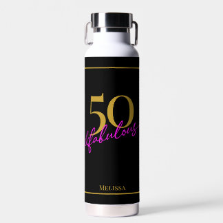 50 and Fabulous Black Gold Pink Waterfles