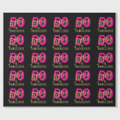 50 and Fabulous Fiftieth Birthday Cadeaupapier (Vlak)