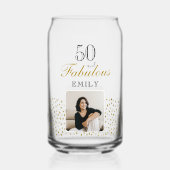 50 and Fabulous Gold Glitter Photo 50th Birthday (Recto)