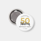 50 and Fabulous Script 50th Birthday Keepsake Magneet (Voorkant / Achterkant)