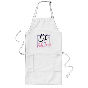 50 And Fabulous Themed 50th Birthday Party Apron Lang Schort