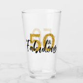 50 and Fabulous Years 50th Verjaardagsfeest Glas (Voorkant)