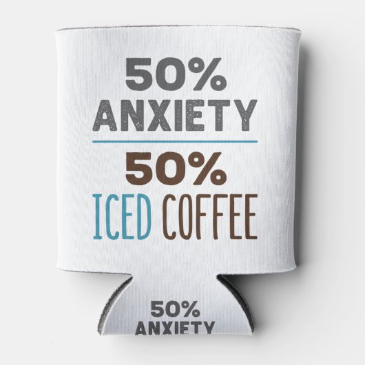 50% angst 50% gehakt koffie blikjeskoeler (Voorkant)